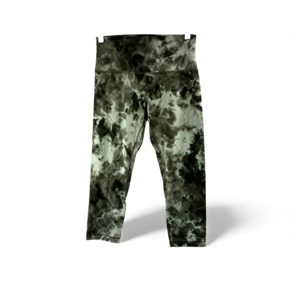 Lululemon Align High Rise Leggings 21” in Green Diamond Tie Dye Size 8